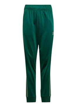 Pantaloni Adidas Adicolor SST verdi per bambina e bambino