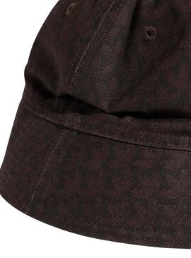 JD0973 MONOGRAM BUCKET DBROWN