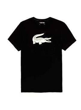T-Shirt Lacoste Sport Croco Oversized Black