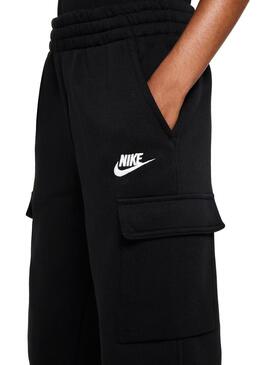 Pantaloni Nike Sportswear Club Fleece neri per bambini.