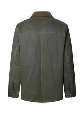 Giacca Pepe Jeans cerata Joseph verde per uomo