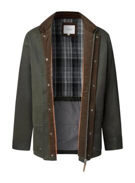 Giacca Pepe Jeans cerata Joseph verde per uomo