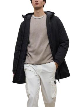 Cappotto Ecoalf Pasu nero per uomo