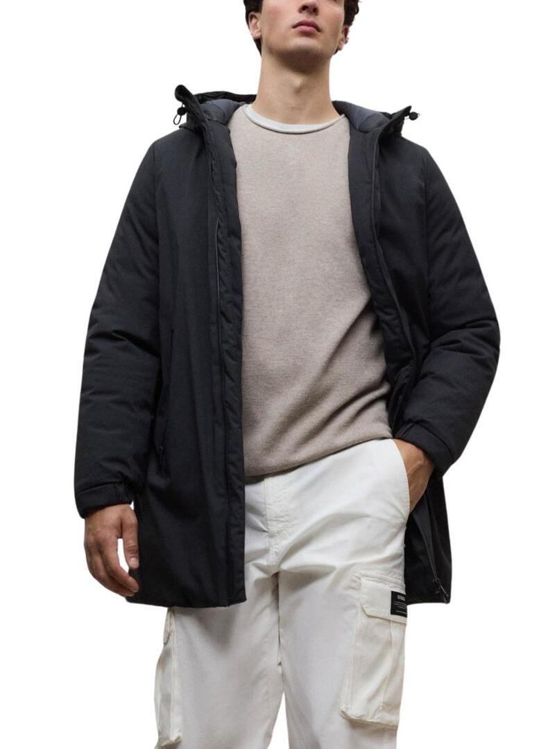 Cappotto Ecoalf Pasu nero per uomo