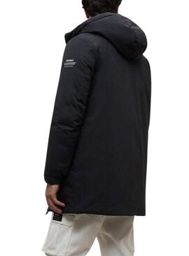 Cappotto Ecoalf Pasu nero per uomo