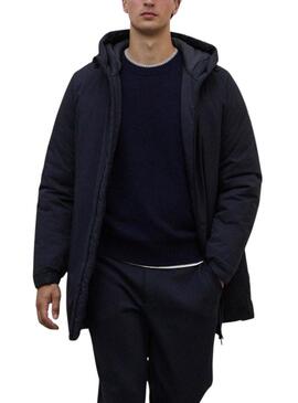 Cappotto Ecoalf Pasu blu navy per uomo