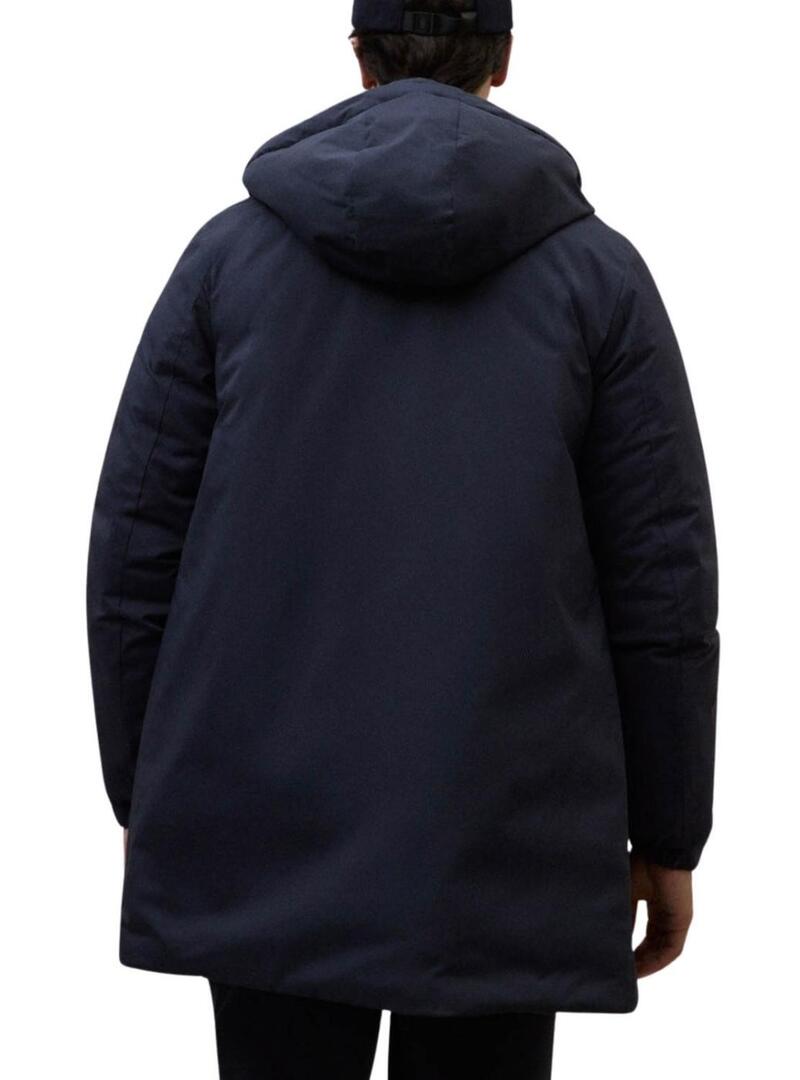 Cappotto Ecoalf Pasu blu navy per uomo