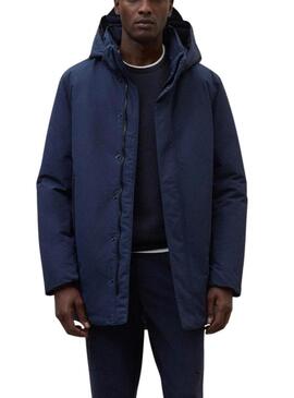 Cappotto Ecoalf Parko blu marino per uomo