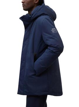 Cappotto Ecoalf Parko blu marino per uomo