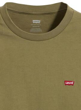 Maglietta Levis Original Housemark verde a maniche lunghe per uomo
