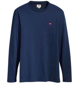 Maglietta Levis Originale Housemark blu a maniche lunghe per uomo