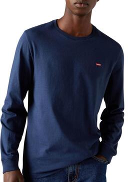 Maglietta Levis Originale Housemark blu a maniche lunghe per uomo