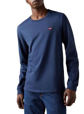 Maglietta Levis Originale Housemark blu a maniche lunghe per uomo