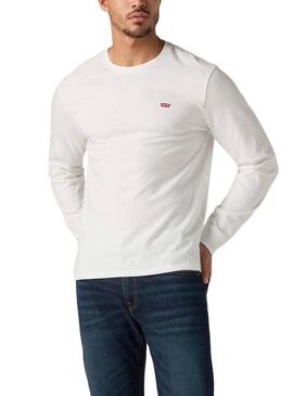 Maglietta Levis Original Housemark bianca a maniche lunghe per uomo