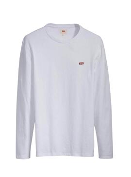 Maglietta Levis Original Housemark bianca a maniche lunghe per uomo