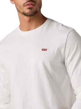 Maglietta Levis Original Housemark bianca a maniche lunghe per uomo