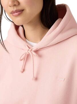 Felpa Levi's Everyday con cappuccio rosa per donna.