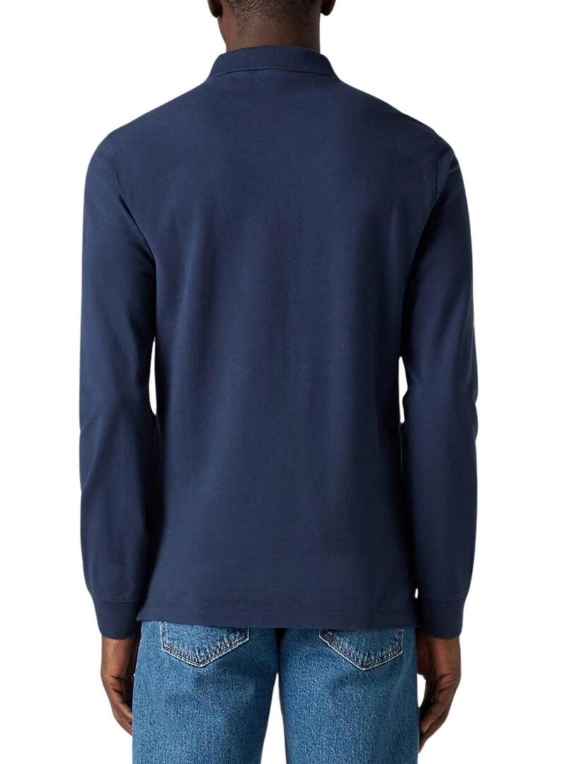 Maglia a manica lunga slim fit con logo Levis Housemark blu navy per uomo.
