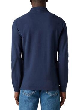 Maglia a manica lunga slim fit con logo Levis Housemark blu navy per uomo.