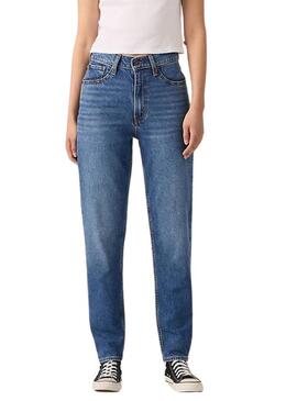 Pantaloni in denim Levis anni '80 Mom blu per donna