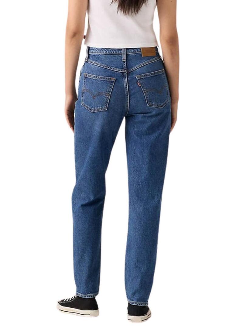 Pantaloni in denim Levis anni '80 Mom blu per donna