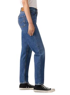 Pantaloni in denim Levis anni '80 Mom blu per donna