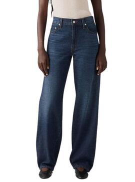 Pantaloni in denim Levis Baggy Dad scuro da donna