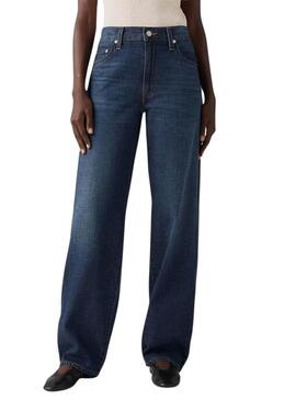 Pantaloni in denim Levis Baggy Dad scuro da donna