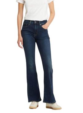 Pantaloni di jeans Levis 726 a vita alta Flare blu per donna