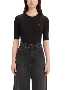Maglietta Levis Luca Slim nera per donna