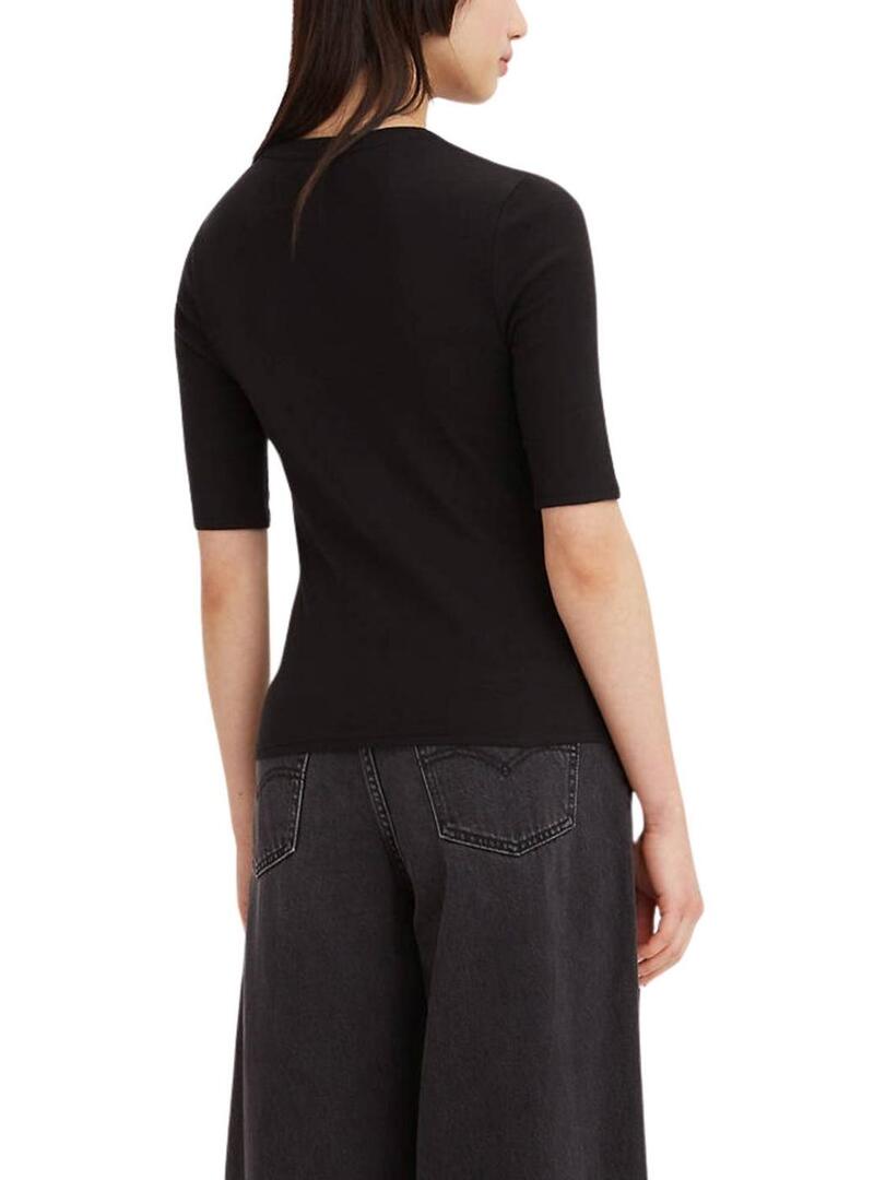 Maglietta Levis Luca Slim nera per donna