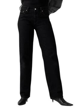 Jeans Levis 501 90S Rinsed nero da donna