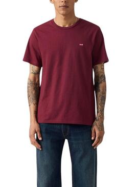 Maglietta Levis Original Housemark granata per uomo.