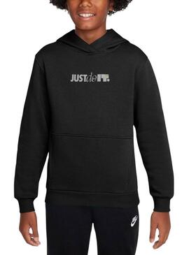 Felpa Nike Sportswear Club nera per bambino e bambina