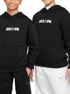 Felpa Nike Sportswear Club nera per bambino e bambina