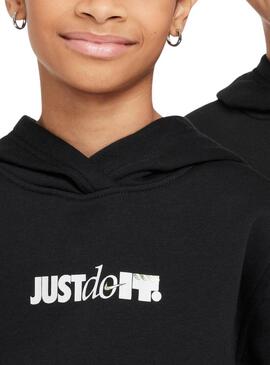 Felpa Nike Sportswear Club nera per bambino e bambina
