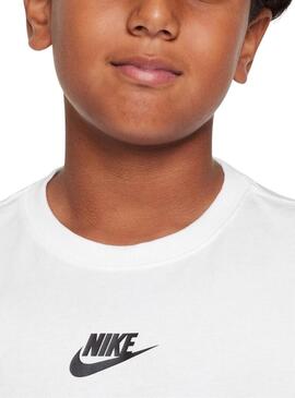Maglietta Nike Sportswear bianca per bambino