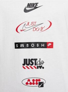 Maglietta Nike Sportswear bianca per bambino