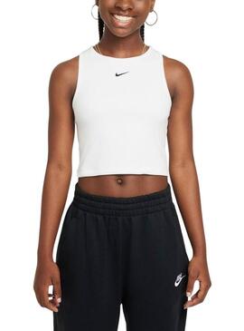 Maglietta Nike senza maniche bianca per bambina