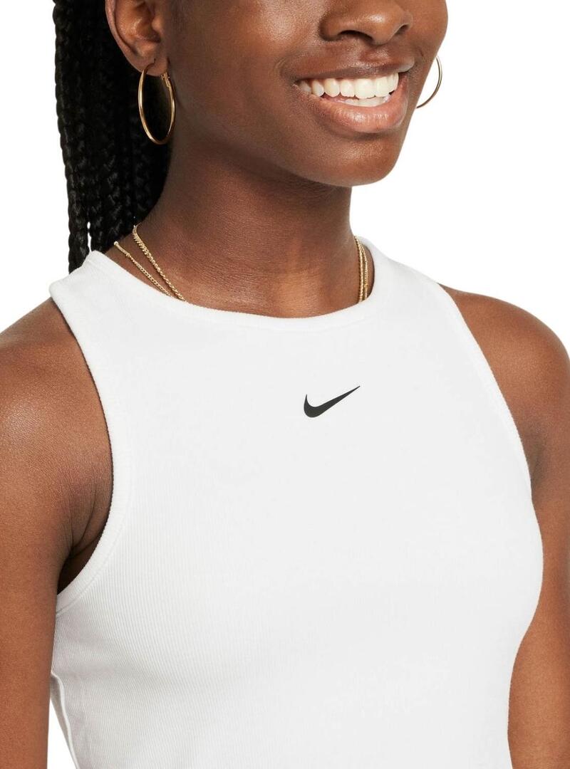 Maglietta Nike senza maniche bianca per bambina