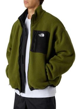 Giacca in pile reversibile The North Face Yumiori verde per uomo