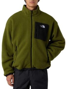 Giacca in pile reversibile The North Face Yumiori verde per uomo