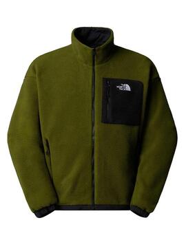 Giacca in pile reversibile The North Face Yumiori verde per uomo