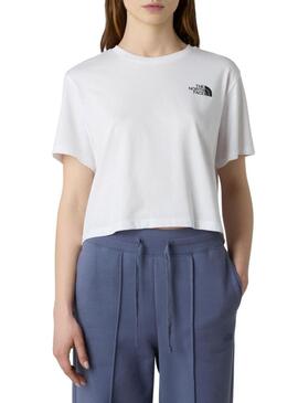 Maglietta The North Face Simple Dome bianca per donna