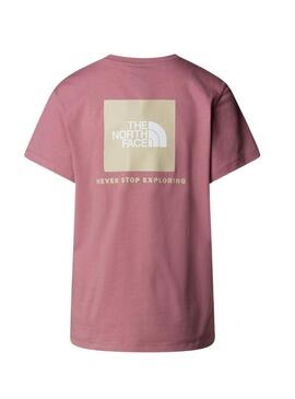Maglietta The North Face Box rosa per donna