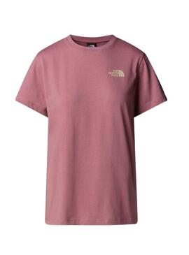 Maglietta The North Face Box rosa per donna