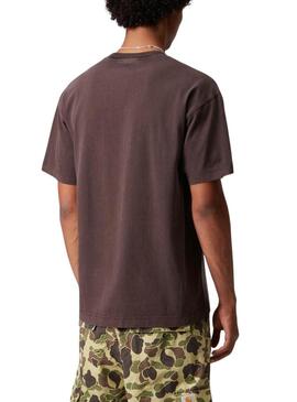 Maglietta Carhartt tinta unita bordeaux per uomo