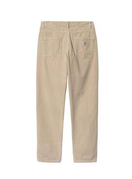 Pantaloni Carhartt Newel in velluto a coste beige per uomo