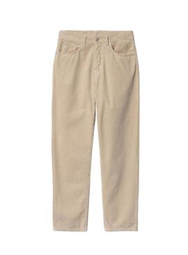 Pantaloni Carhartt Newel in velluto a coste beige per uomo