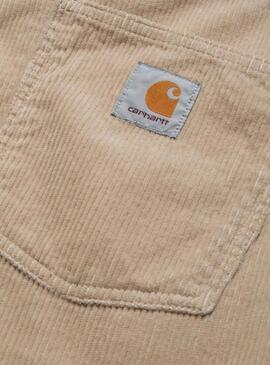 Pantaloni Carhartt Newel in velluto a coste beige per uomo